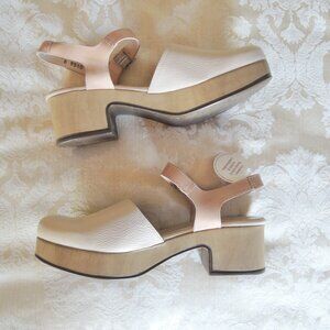 Wonders Amsterdam Platform Clog Sand 42 (11-11.5) NWT